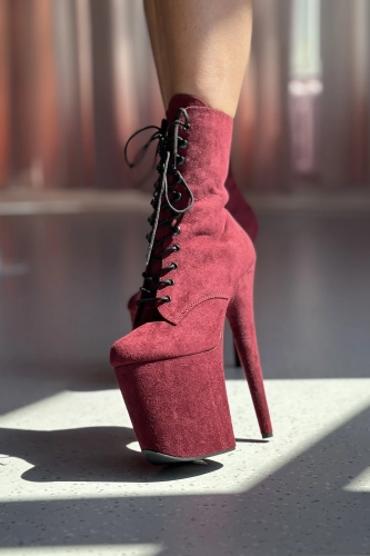 FLAMINGO-1020FS Burgundy Faux Suede