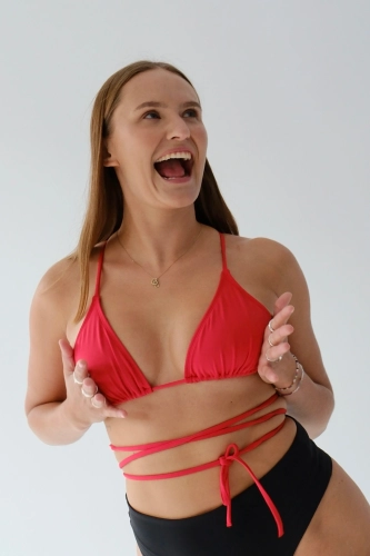 Black Tie-Waist Bikini Top (1)