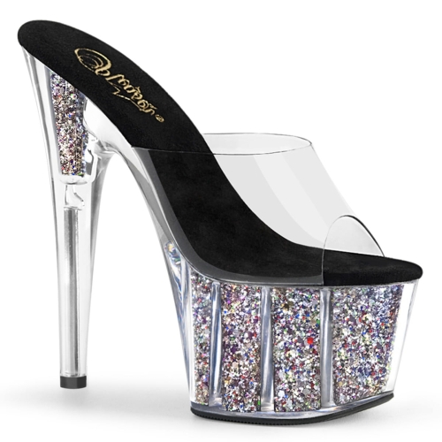 ADORE-701CG Clr/Slv Confetti Glitter