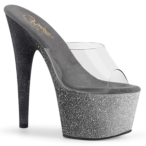 ADORE-701OMBRE Clr/Slv-Blk Ombre Mini Glitter