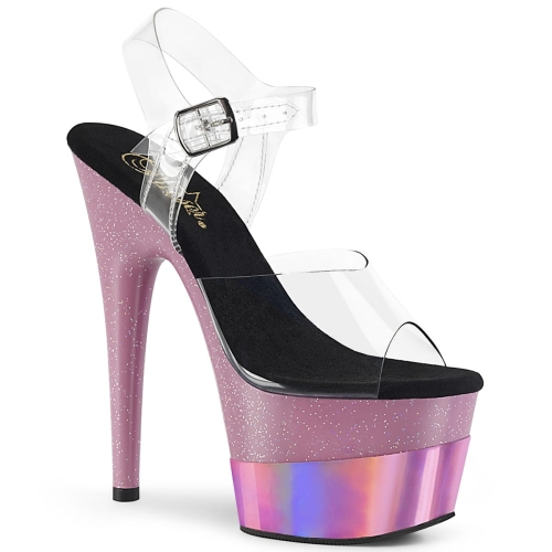 ADORE-708-2HGM Clr/B. Pink Glitter Hologram