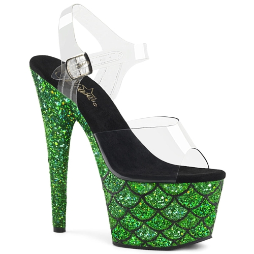 ADORE-708MSLG Clr/Green Multi Glitter