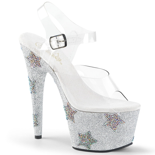 ADORE-708STAR Clr/Slv Glitter-ABRS