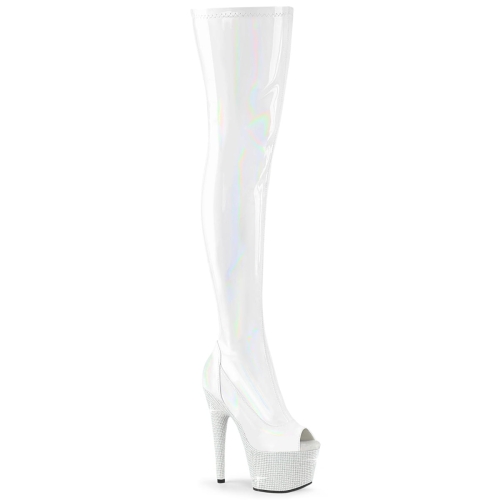 BEJEWELED-3011-7 Wht Str Holo Pat/Wht RS