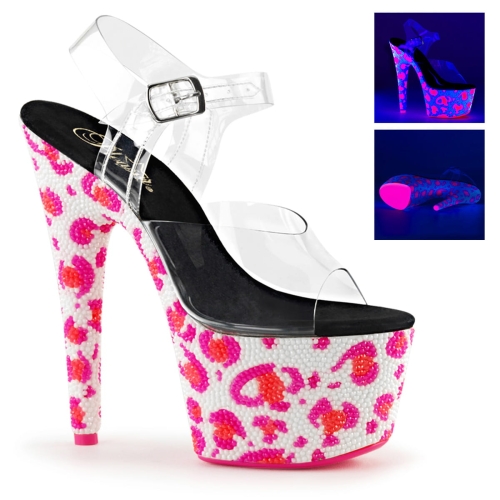 BEJEWELED-708UVLP Clr/Neon Wht-Neon H. Pink