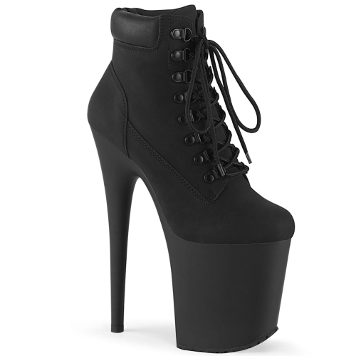 FLAMINGO-800TL-02 Blk Nubuck Faux Leather/Blk Matte