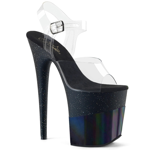 FLAMINGO-808-2HGM Clr/Blk Glitter-Hologram