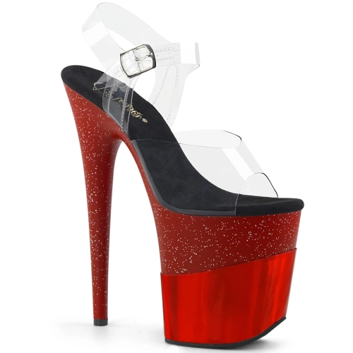 FLAMINGO-808-2HGM Clr/Red Glitter-Hologram