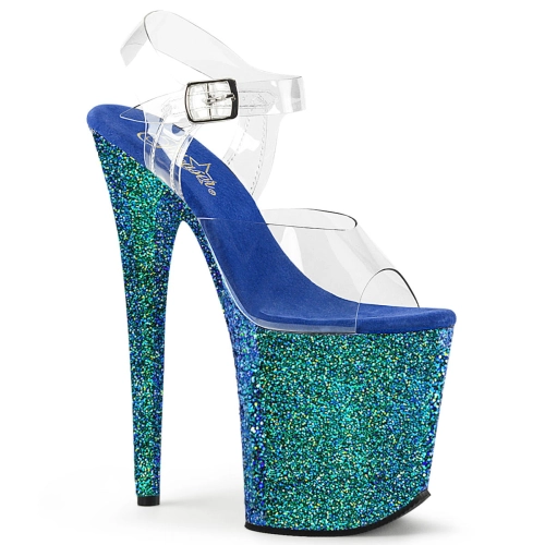 FLAMINGO-808LG Clr/Blue Multi Glitter