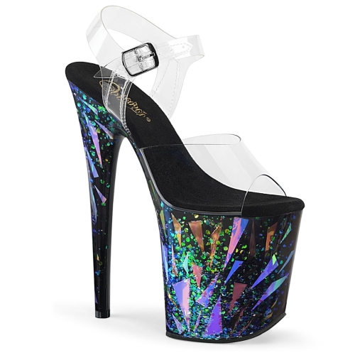 FLAMINGO-808SPLA-1 Clr/Blk-Purple-Green Hologram
