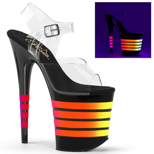 FLAMINGO-808UVLN Clr/Blk-Neon Lines