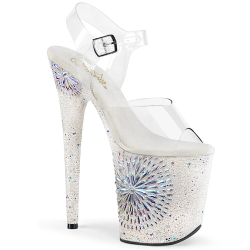 FLAMINGO-808WD Clr/White Glitter-AB RS