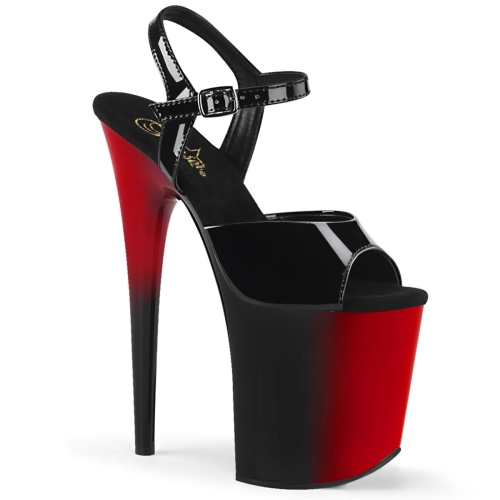 FLAMINGO-809BR Blk Pat/Red-Blk