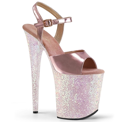FLAMINGO-809LG Rose Gold Metallic Pu/Opal Multi Glitter