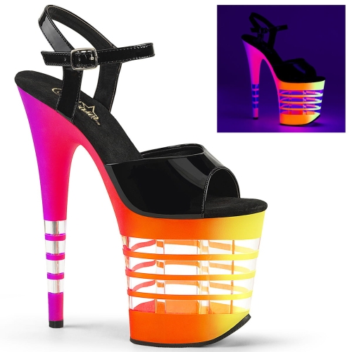 FLAMINGO-809UVLN Blk Pat/Neon Multi