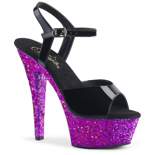KISS-209LG Blk Pat/Purple Multi Glitter