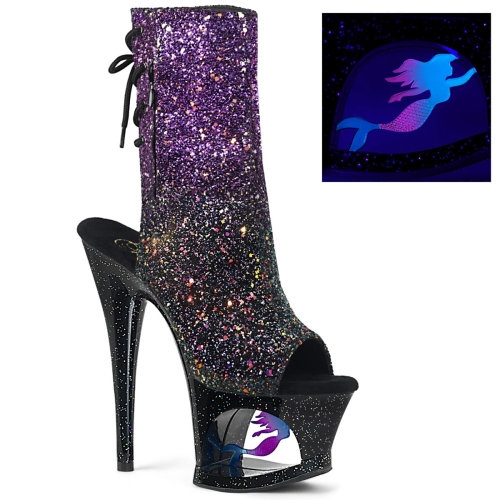 MOON-1018MER Purple-Blk Ombre Glitter/Blk
