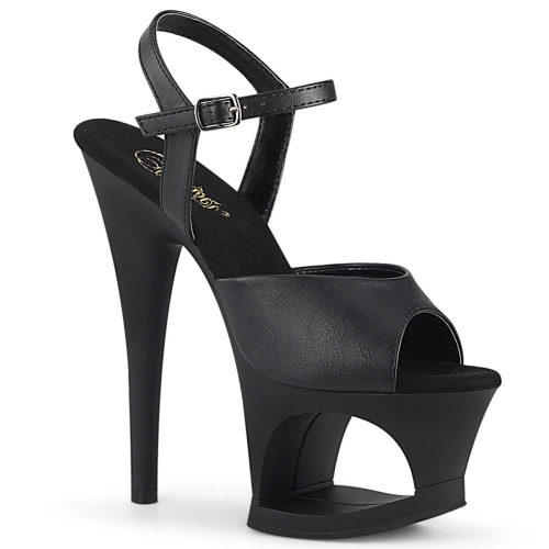 MOON-709 Blk Faux Leather/Blk Matte