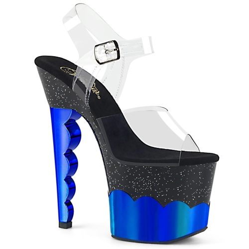 SCALLOP-708-2HGM Clr/Blk-Blue Hologram