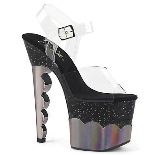 SCALLOP-708-2HGM Clr/Blk-Pewter Hologram