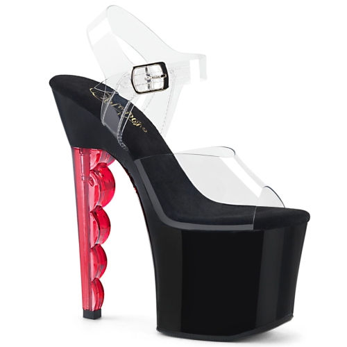 SCALLOP-708 Clr/Blk-Red Tinted