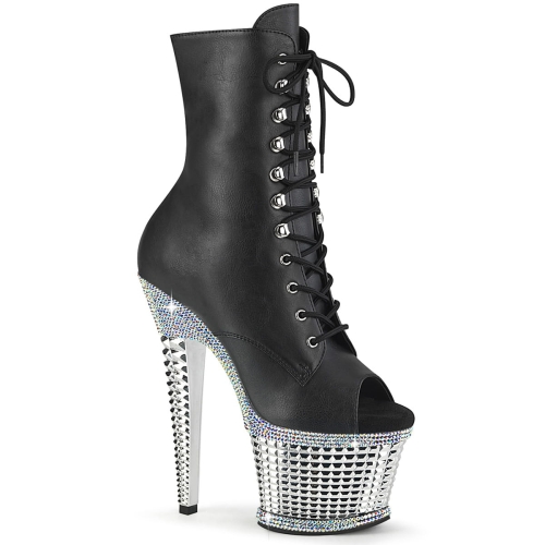 SPECTATOR-1021RS Blk Faux Leather/Slv RS-Chrome