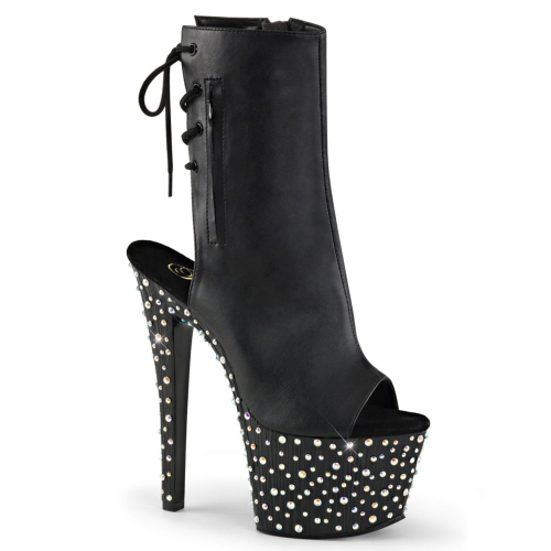 STARDANCE-1018-7 Blk Faux Leather/Blk-Slv Multi RS