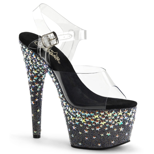 STARSPLASH-708 Clr/Blk (Slv Hologram Stars)