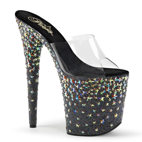 STARSPLASH-801 Clr/Blk(Slv Hologram Stars)