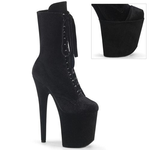 FLAMINGO-1045 Velvet Black with shoe covers